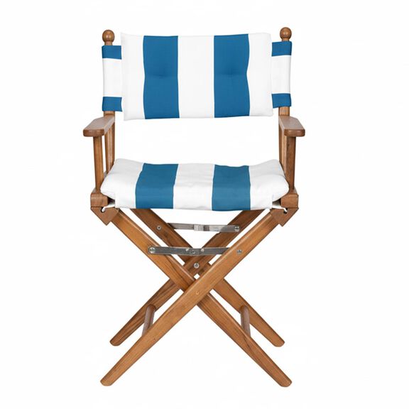 Premium Grade Teak Newport Folding Director's Chair with Cabana Regatta Sunbrella&reg; Fabric Seat Cushions image number 6
