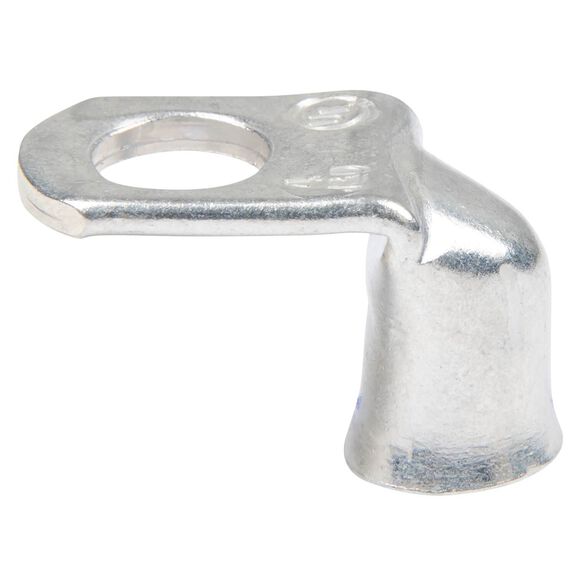 4 AWG 90 Degree Tinned Copper Lug, 5/16" Stud Size, 2-Pack image number 0