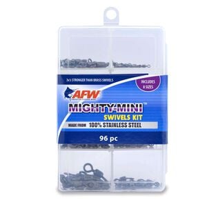 Stainless Steel Crane Swivels Kit, - 12 pc #14, 12 pc #12, 12 pc #10, 12 pc #7, 12 pc #5, 12 pc #3, 12 pc #1, 12 pc #1/0