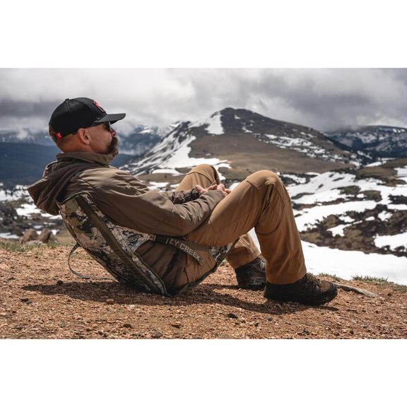 Crazy Creek HEX 2.0 PowerLounger for Day Hiking & Backpacking Trips, 250 LBS Weight Capacity, Adjustable Straps, Compact Design, Water-Resistant, Kings Camo image number 3