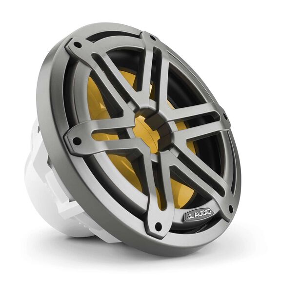 M3-10IB-S-Gm-i-4 10" Marine Subwoofer Driver, Gunmetal Sport Grilles with RGB LED Lighting image number 4