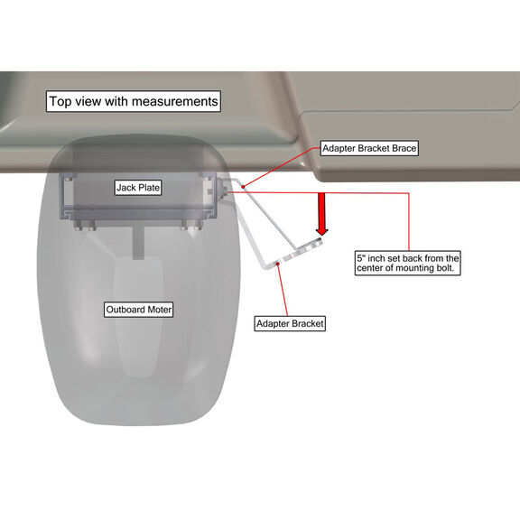 Side-Mounted Shallow Water Anchor Adapter Plate Kit image number 1