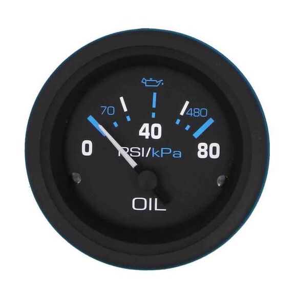 Eclipse Series Oil Pressure Gauge, 80 psi image number 0