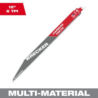 12" 6 TPI THE WRECKER&trade; with Carbide Teeth SAWZALL&reg; Blade