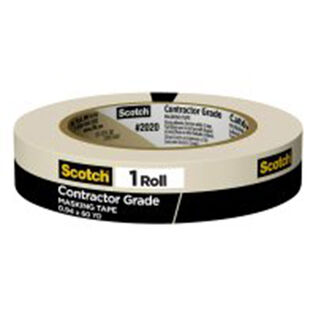 Scotch Contractor Grade Masking Tape 2020-24AP, 0.94" x 60.1 yd (24mm x 55m)
