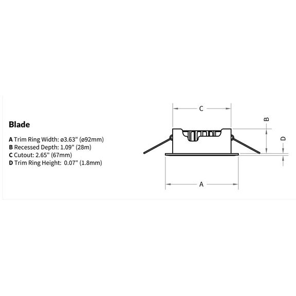 Blade PowerLED, 10-40VDC, Polished SS, Warm White image number 1