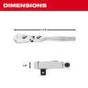 1/2" Drive 11" Flex Head Ratchet image number 2