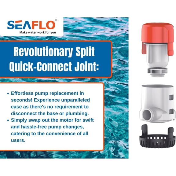 SEAFLO 13B Series 2000 GPH Automatic Bilge Pump 12V image number 4