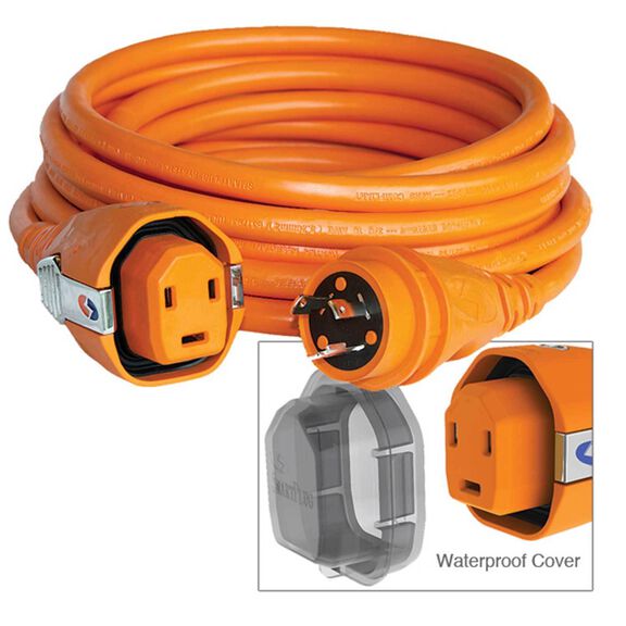 50' Dual Configuration Cordset, 30A, Orange image number 0