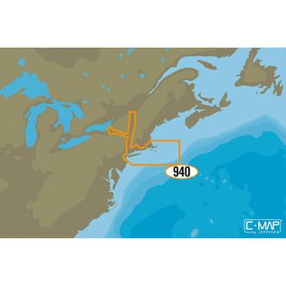 NA-Y940 Cape Cod Long Island and Hudson River C-MAP MAX-N+ Chart C-Card