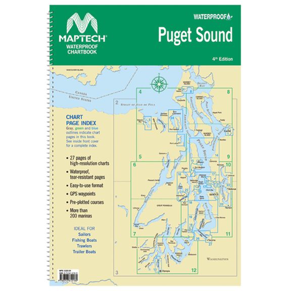 WPB1520-04WMDS Waterproof Chartbook Puget Sound, 4th Edition image number 0