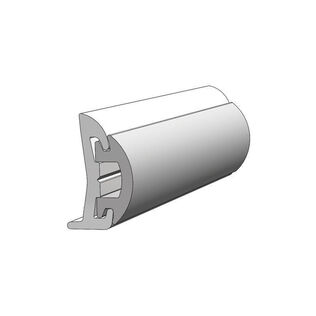 Rigid Arctic White Rub Rail Kit, 1 1/2" x 5/8", 3 Pieces 7.5', 7.5' & 5' Lengths