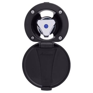 Trinidad Recessed Control Valve Cold Only, Black Cup & Lid, Chrome Trinidad Handle