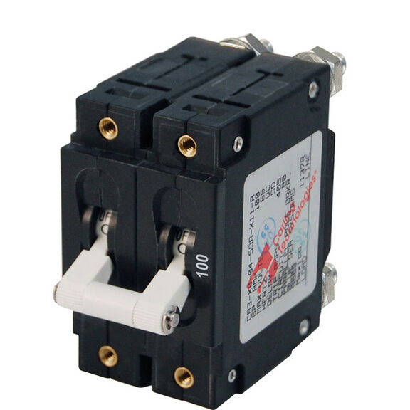 C-Series Double Pole White Toggle Circuit Breakers image number 0