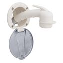 Recessed Shower Warm White Cup with Stainless Steel Lid, Small Warm White Sprayer, 6' White Rubber Hose image number 0