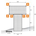 T-Shaped Aluminum Frame with Titan Platinum Decking Complete Dock Packages image number 1