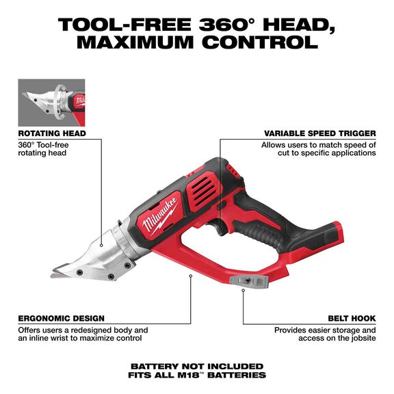 M18&trade; Cordless 18 Gauge Double Cut Shear image number 1