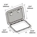 SEAFLO 17.32" x 12.4" White Locking Rectangular Deck Access Hatch image number 2