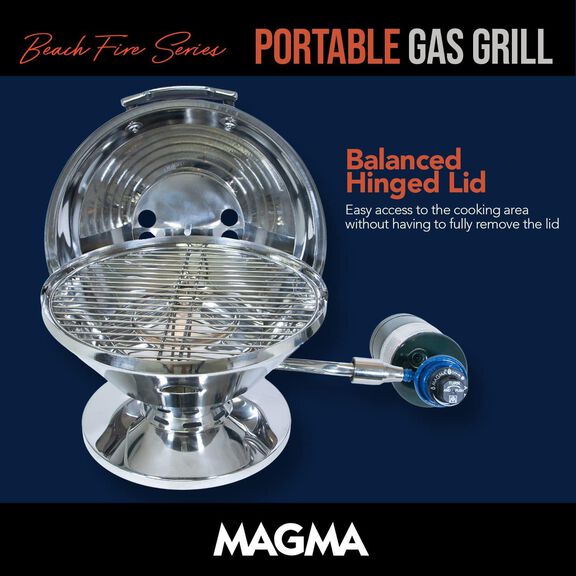 15" Beach Fire Gas Grill, Avocado image number 4