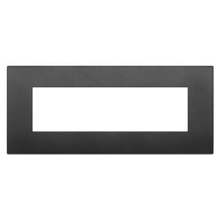 Vimar Arke 7-Module Classic Cover Plate, Technopolymer, Black