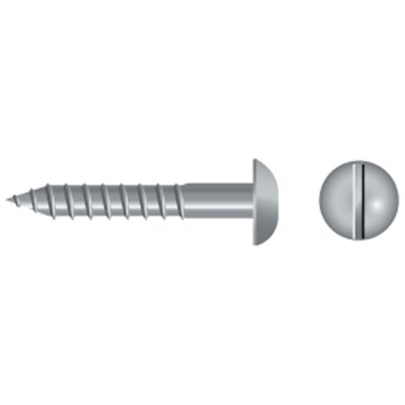 Stainless Steel Slotted Round-Head Wood Screws image number 0
