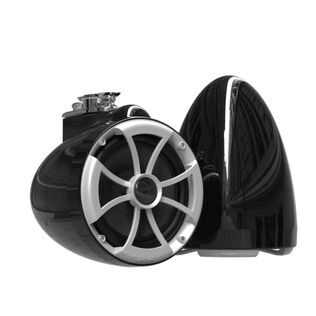Wet Sounds ICON 8 Black V2 Series 8" Marine Tower Speakers with Swivel Surface Mounts (SXM) (Pair)