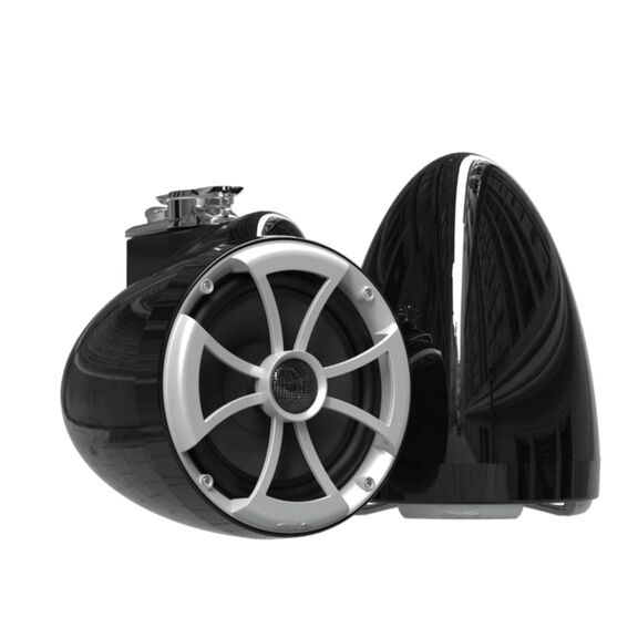 Wet Sounds ICON 8 Black V2 Series 8" Marine Tower Speakers with Swivel Surface Mounts (SXM) (Pair) image number 0