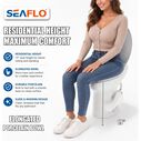SEAFLO Porcelain RV Toilet Elongated Bowl 19in Residential Height Gravity Foot Pedal Soft Close image number 7