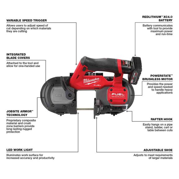 M12 FUEL&trade; Compact Band Saw Kit image number 1