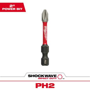 SHOCKWAVE&trade; 2" Impact Phillips #2 Power Bits, 250 Pack