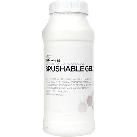 Brushable White Gelcoat Quart Kit image number 0