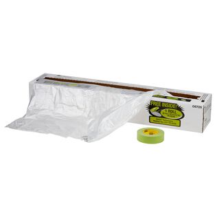 3M&trade; Premium Plastic Sheeting with 233+ Masking Tape (36 mm), 16' x 400'