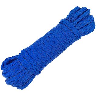 1/4" x 40' Utility Line, Hollow Braid Polypropylene, Blue
