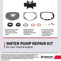 Mercury Water Pump Repair Kit 8M0100527 for Mercury and Mariner Outboards and MerCruiser Sterndrives image number 3