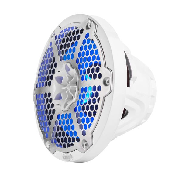 8&rdquo; Marine 2-Way Hybrid Speaker with RGB LED, Compression Driver and Neodymium Magnet, 350W RMS 4-Ohm, Gloss White image number 4