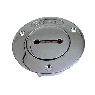 1 1/2" Chrome-Plated Bronze Diesel Fill, 3 5/8" Flange