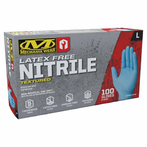 5 Mil Blue Nitrile Disposable Gloves, Large, 100-Pack image number 0