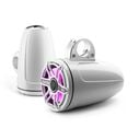 M6-770ETXv3-Gw-S-GwGw-i&nbsp;7.7" Enclosed Marine Coaxial Speaker System, Gloss White, White Sport Grille with RGB LED Lighting image number 2