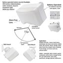 IQ America Battery Operated Indoor/Outdoor LED Motion Security Sensor Flood Light, 350 Lumens image number 1