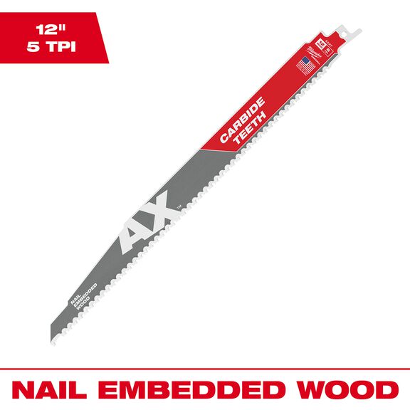 The Ax&trade; with Carbide Teeth SAWZALL&trade;&nbsp;Blade 12" 5T image number 0