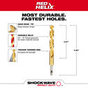 13/32" SHOCKWAVE Impact Duty RED HELIX Titanium Drill Bit image number 1