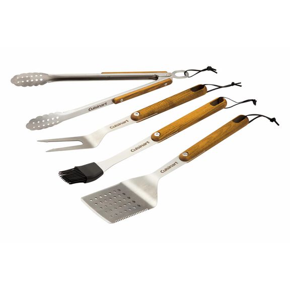 4-Piece Ash Wood Grill Tool Set image number 0
