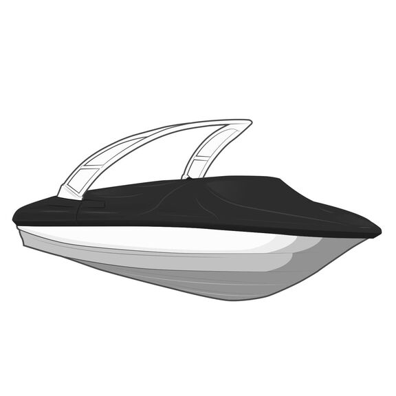 Select Fit Boat Cover for Euro Ski Boat W/Sport Arch - 17ft6in-18ft5in - BEAM 96in O/B- Sharkskin Plus - Sharkskin Blue image number 0