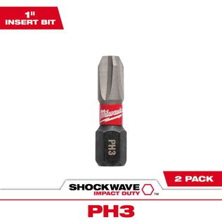 SHOCKWAVE&trade; Impact Phillips #3 Insert Bit, 250 Pack