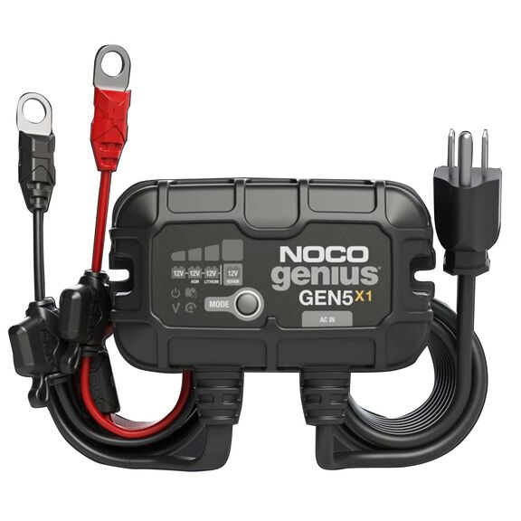Noco Genius GENPRO5X1 Onboard Waterproof Marine Battery Charger with Precision Smart Charging, Battery Repair Mode and Advanced Temperature Compensation, 5 Amp, 12V, 1-Bank image number 0