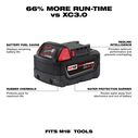 M18&trade; REDLITHIUM&trade; XC5.0 Extended Capacity Battery Pack image number 1