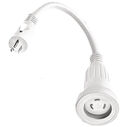 Hubbell Marine Adapter, 30A 125V L5-30R Connector to 15A 125V 5-15P Plug, White image number 1
