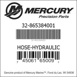 Quicksilver 32-865384001 Hydraulic Hose Black Quick Connect