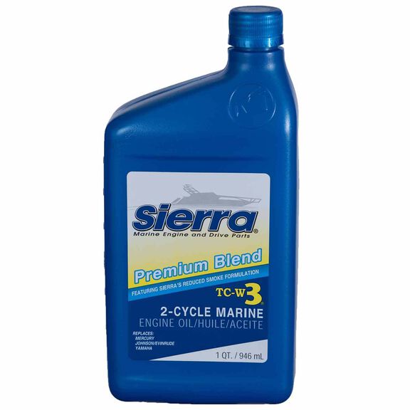 Sierra TC-W3 2 Stroke Conventional Marine Engine Oil, 1 Quart image number 0