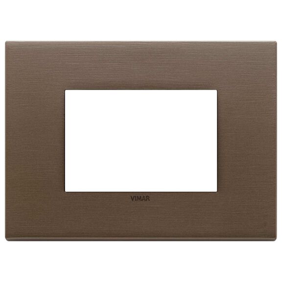 Vimar Eikon Total Look 22653.12 3-Module Cover Plate, Dove Grey image number 0